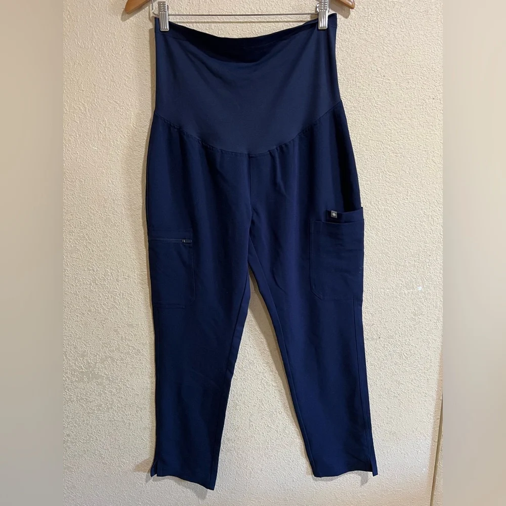 Figs Yola Slim Maternity Scrub Pants navy blue style W19SW2043 M
